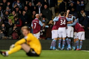 Aston Villa celebrations united