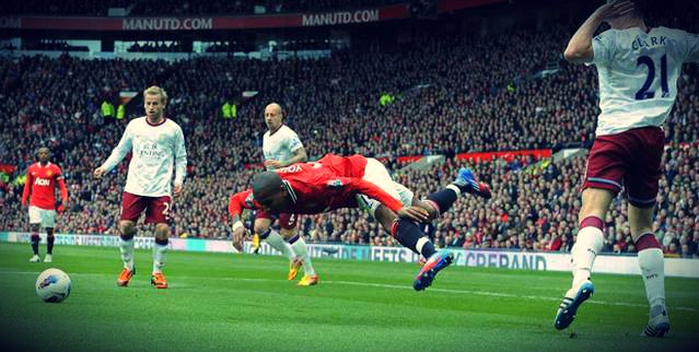Ashley Young dives United Villa