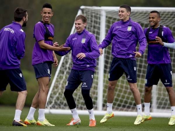 aston villa blog players laughing