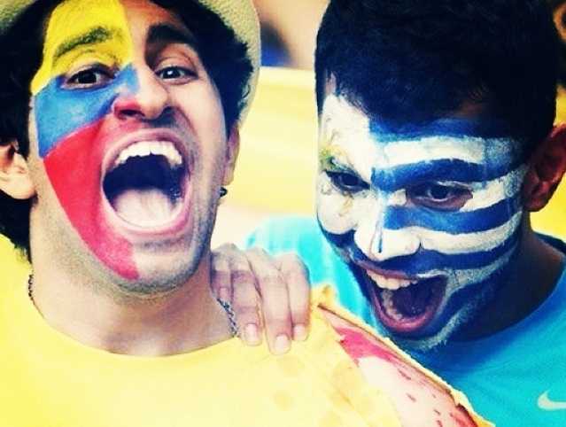 colombia uruguay fans