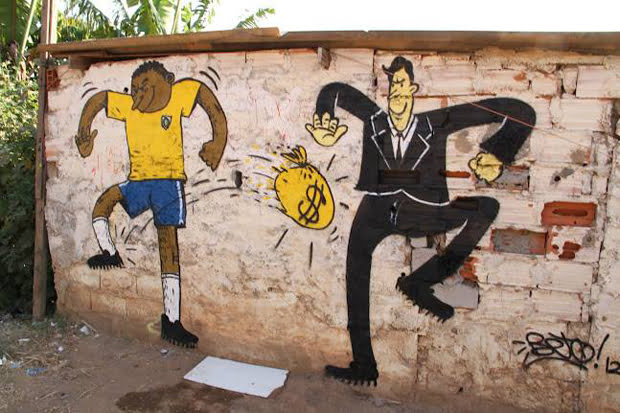 brazil world cup graffiti