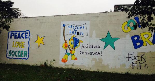 brazil world cup graffiti